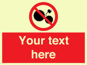 Custom No Oiling Sign